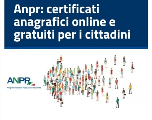 Certificati anagrafici online e  gratuiti per i cittadini.